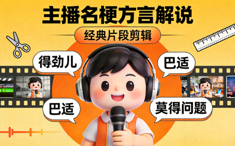 主播名梗方言解说剪辑片段封面图